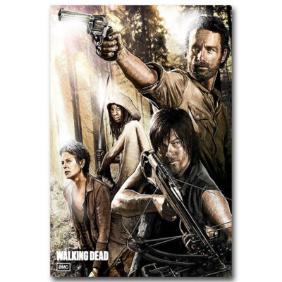 82408 The Walking Dead 6 TV Series Daryl Rick Decor Wall Print Poster