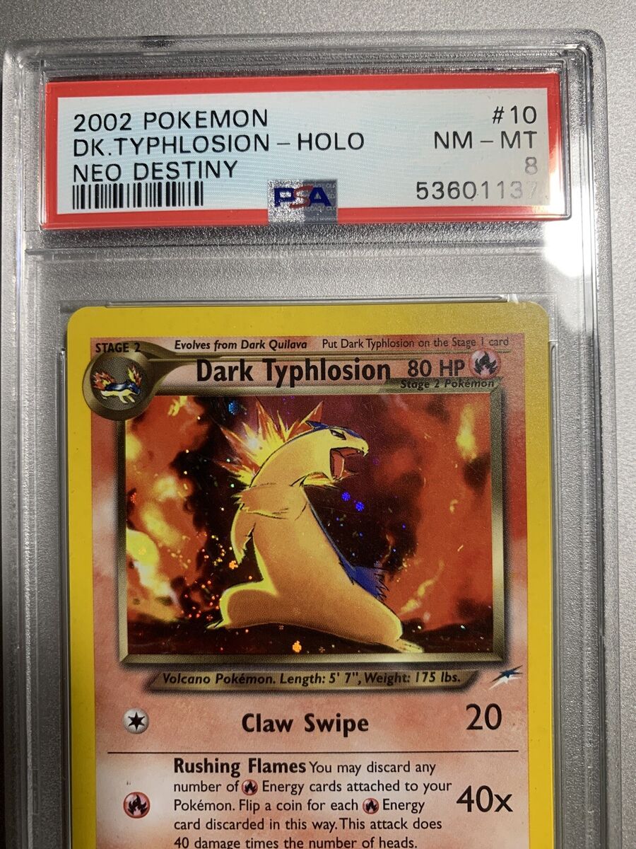 PSA 8 2002 Pokemon Neo Destiny Dark Typhlosion Holo 10/105 PSA 8 2002 Pokemon Neo Destiny Dark Typhlosion Holo 10/105