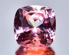 Loose Gemstone 9.45 Ct Natural Certified Fine Cut Padparadscha Sapphire Cushion