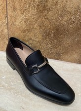 New Salvatore Ferragamo Benford Moccasin Slip Leather Black 10 10.5 11 11.5 12