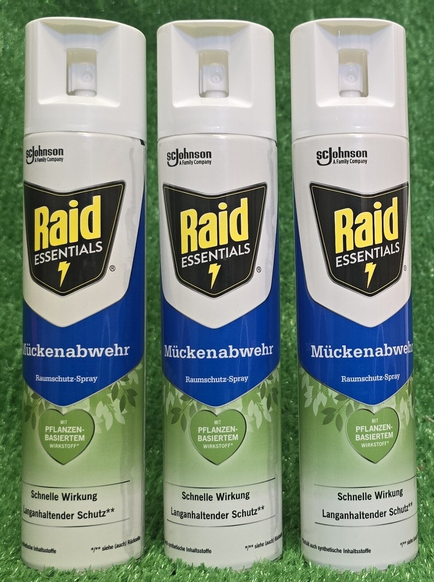 27,22€/L) 3x RAID Mückenabwehr Spray 300ml Mückenspray langanhaltend Versand0€
