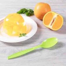 Karat PP Plastic Extra Heavy Weight Tea Spoons - Green - 1,000 ct, U2033 (Green)