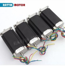 EU 4 PCS 23HS2430B Nema 23 3A 112mm 425oz-in Dual Shaft stepper motor 4 Leads