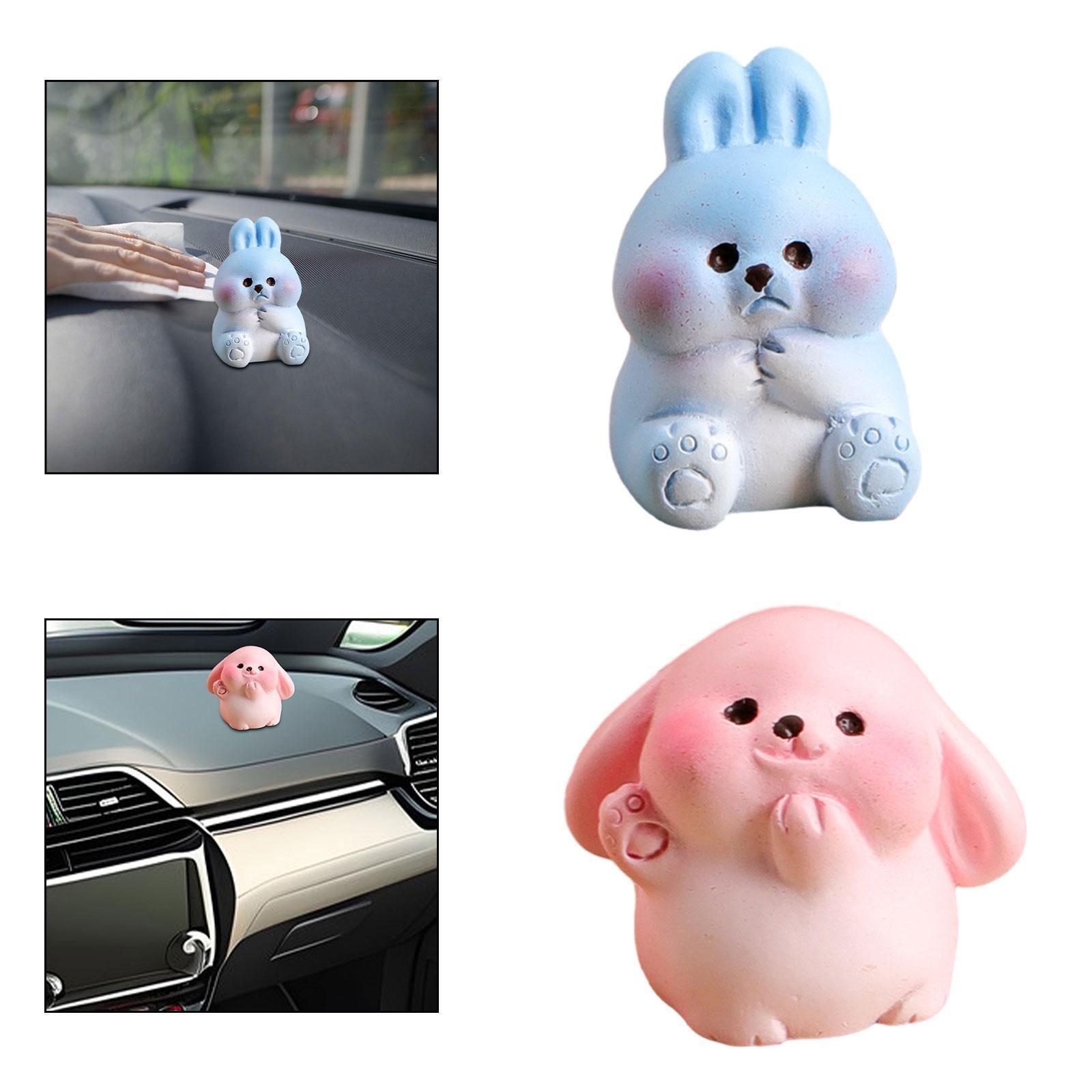 Bunny Resin Statue Animal Sculpture Home Decor Gift Party Miniature Figurine