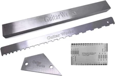 4 Pcs Guitar Luthier Tools Set Unilateral Notched Guitar Neck Straight Edge Fret