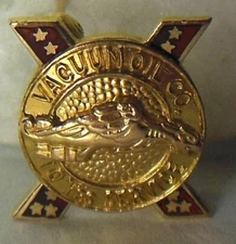 ⛽️employee service award 14K tie/lapel pin advertising  VACUUM OIL Co. Gargoyle*
