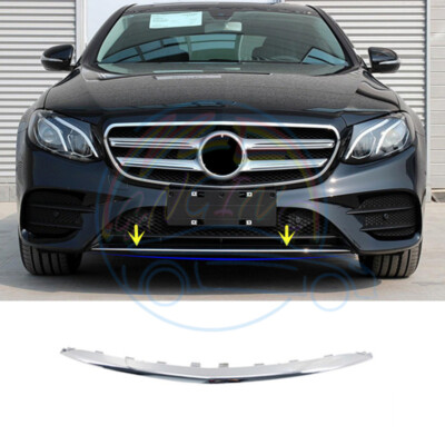 Chrome Front Bumper Moulding Trim Center For Mercedes W213 E-Class Sport 17~20