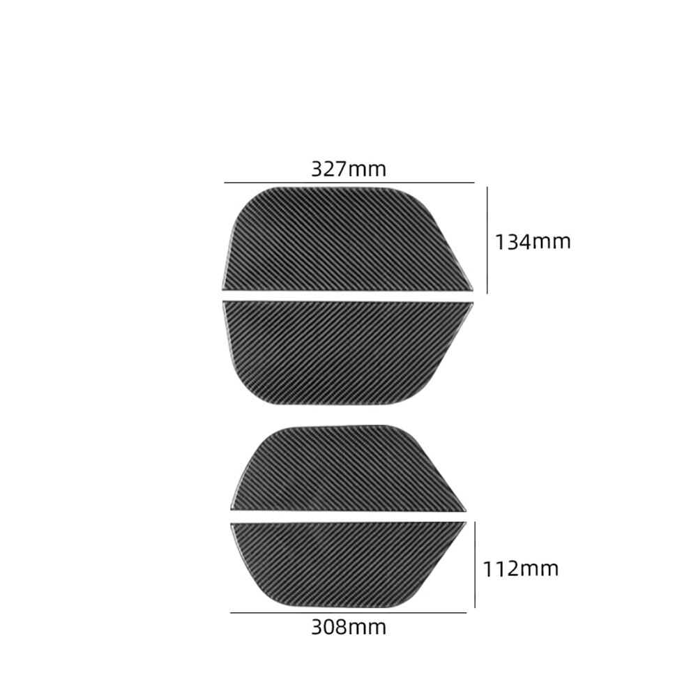 4Pcs Carbon Fiber Car Door Panel Cover Trim For Chevrolet Colorado