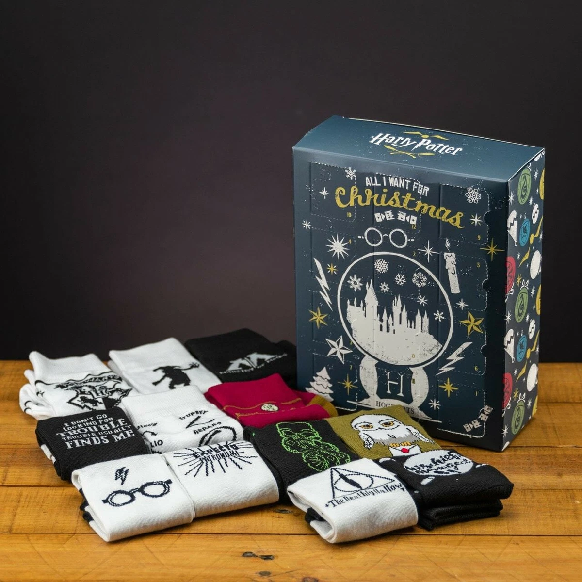 Wizard Wizarding World Harry Potter 12 Days of Socks Advent Calendar New |  eBay