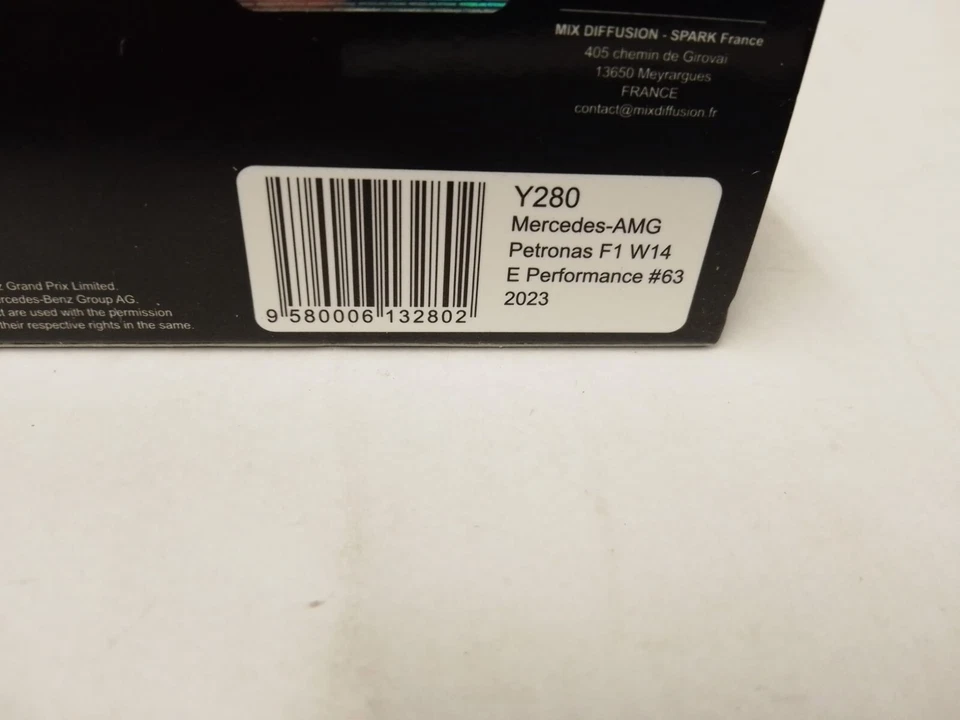 Spark F1 Mercedes AMG W14 #63 George Russell 2023 1/64 Y280 - Immagine 3 di 3