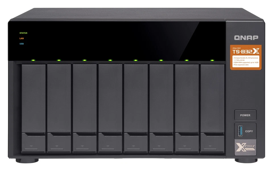 QNAP TS-832X-8G 80TB (8 X 10TB WD ULTRASTAR) 8 Bay NAS With 8GB RAM - Image 3 of 4