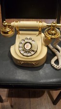 VTG Western Electric French Style Rotary Dial Telephone ivory and trim