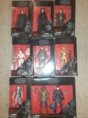 Star Wars Black Series lot of 8 Rey x2 Kylo Ren x2 Leia C3p0 Akbar bb8 DJ new