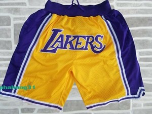 1996 97 Los Angeles Laker Yellow Shorts Pocket Sewn Ebay