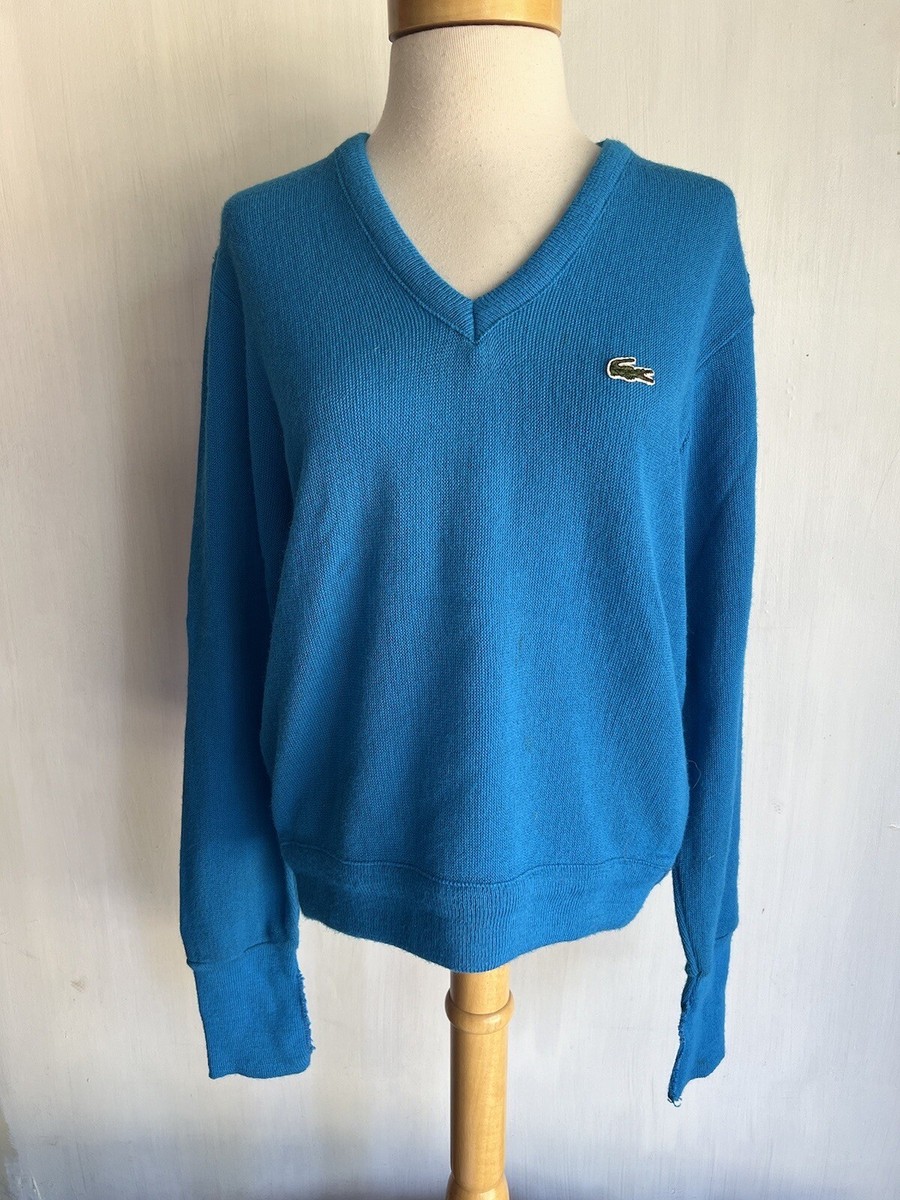 IZOD LACOSTE Unisex Vintage 70s Alligator Logo V-Neck Blue IZOD LACOSTE Unisex Vintage 70s Alligator Logo V-Neck Blue
