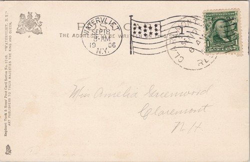 Tarjeta postal Watervliet NY Watervliet Arsenal Comandante Residencia Tuck H27 - Imagen 2 de 2