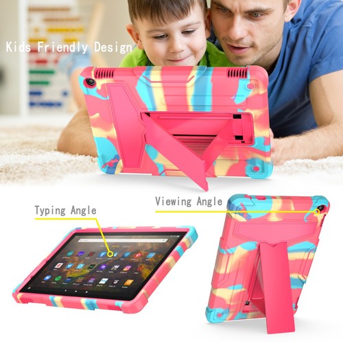 Funda para tableta Amazon Kindle Fire 10"" 8"" 7"" cubierta a prueba de golpes + protector de pantalla - Imagen 23 de 23