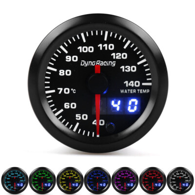 52mm Dual Display Wassertemperaturanzeige 40 140°C 7 Farben LED Zusatzinstrument