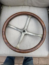 Antique Wood Rim Steering Wheel 17 4 Spoke Cast Metal 1 Shaft Vintage Auto Antique Wood Rim Steering Wheel 17 4 Spoke Cast Metal 1 Shaft Vintage Auto