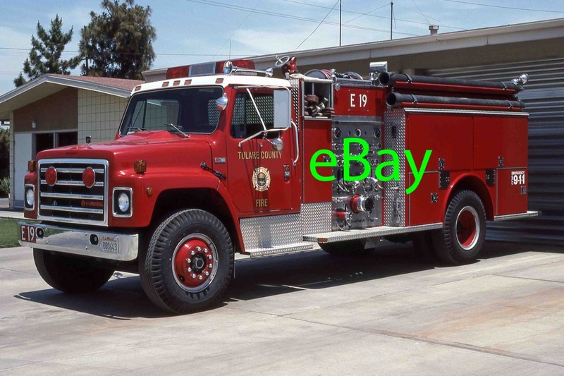 Fire Truck Photo Tulare County Rare IHC S1900 Beck Engine Apparatus Madderom