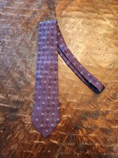 Unbranded Purple Geometric 100 Silk Tie business, Office, Purple Silver
