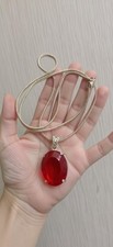 100.45 Ct Natural Red Ruby 925 Sterling Silver Pendant Certified Loose Gemstone