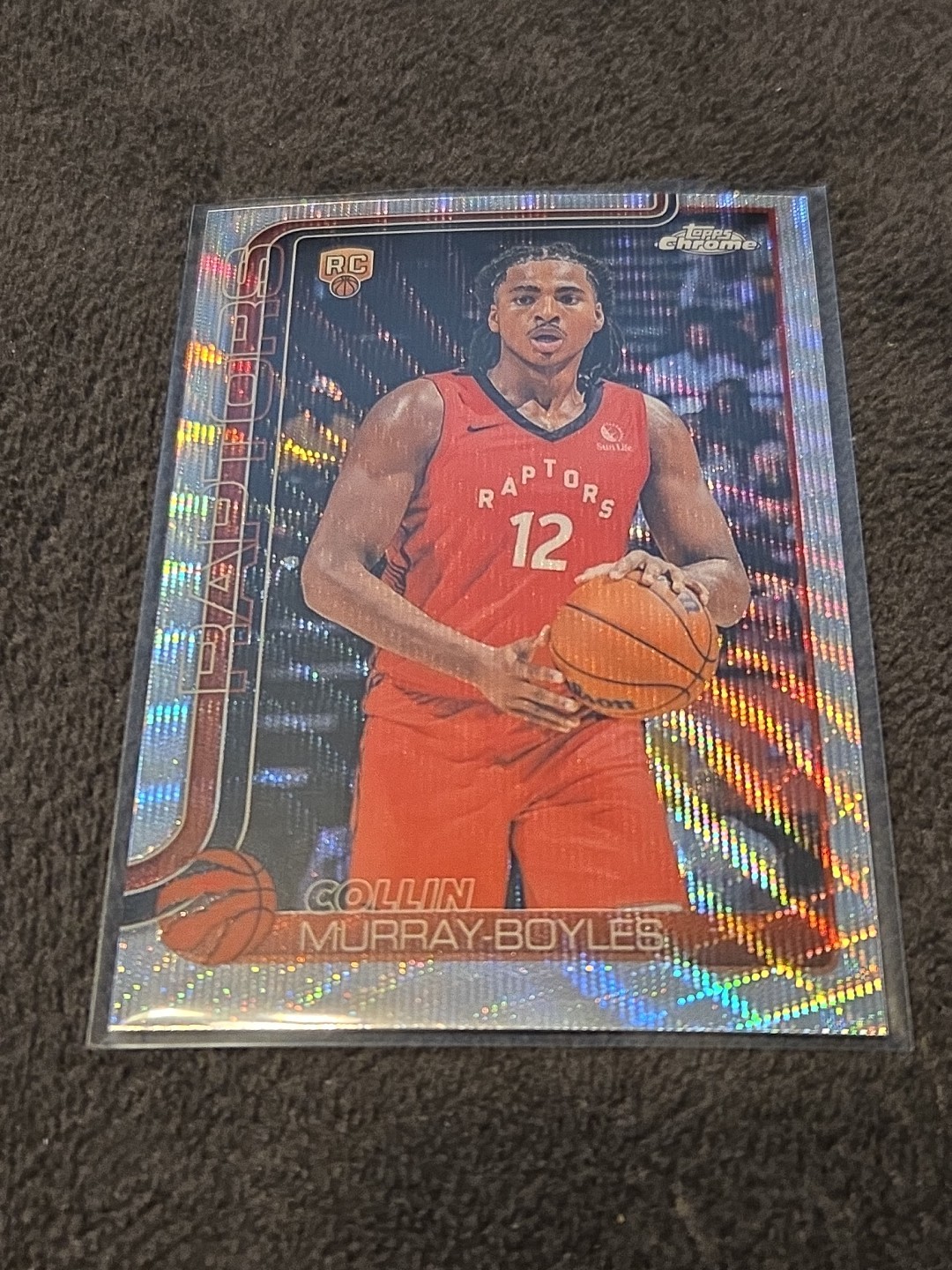 2025 Topps Chrome Basketball  Wave Refractor Collin Murray-Boyles #259 RC