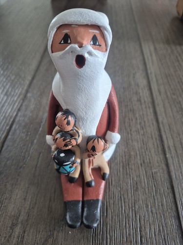 D. Lucero Jemez Pueblo Santa Storyteller Pottery Figurine Native American 5"