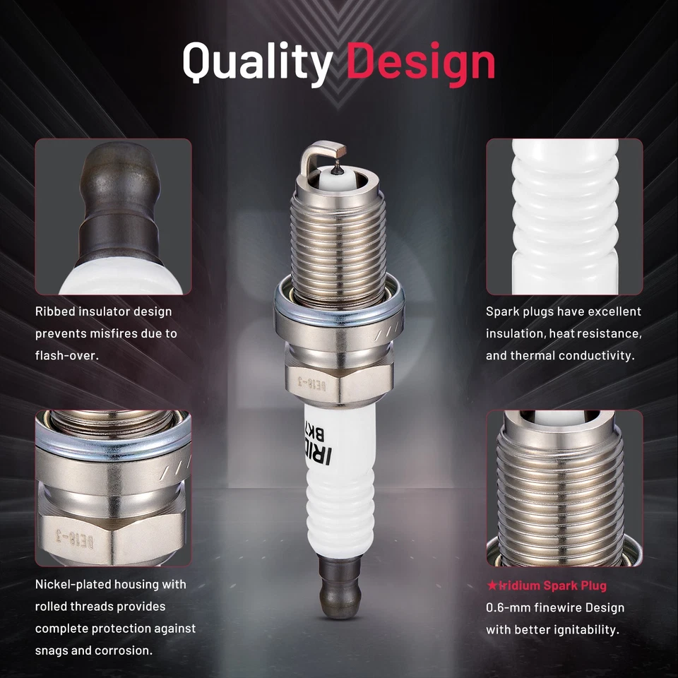 2667 8 piezas bujías de iridio para Audi R8 2011-2012 4,2 L V8 Foto 2 de 4