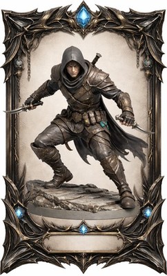 Dungeons and Dragons, DND, spielbar - männlicher Mensch - Schurke, Kämpfer, Barbar