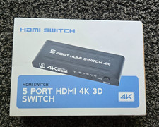 4K HDMI Switch 5 in 1 Out, 5 Port HDMI Switcher Selector Box HDR, HDMI 1.4