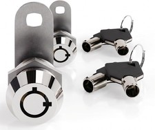 Heavy-Duty 5/8" Chrome Tubular Cam Locks - Anti-Corrosion Weatherproof 2 Pack