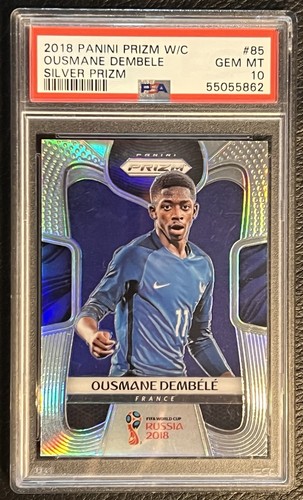 2018 Panini Prizm Ousmane Dembele Silver World Cup France #85 PSA 10 Pop28