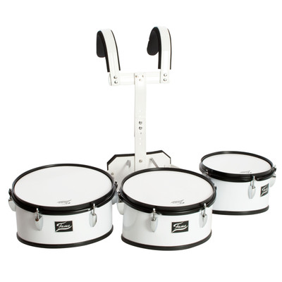 Fame Marching TimpTom Set 10 12 13 Zoll Weiß Leichtgewicht 7.5kg Samba Karneval