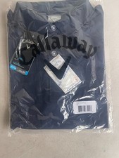 Callaway Mens Peacoat Blue Performance Short Dleeve Golf Polo Shirt Size Large