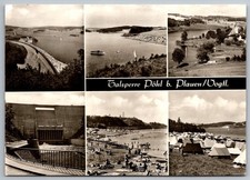 Talsperre Pöhl RPPC East Germany Dam Lake Camping Scene c.1970s DDR Real Photo