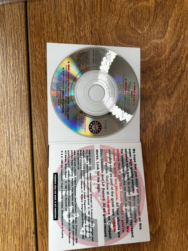 Virgin Value Limited Edition #1 Scritti Politti Absolute (Version) 3" Mini CD Foto 3 de 4