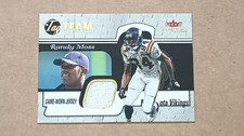 2001-FLEER FOCUS-RANDY MOSS TAG TEAM GAME WORN JERSEY-VIKINGS
