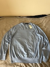 Polo Ralph Lauren Fall Blue Sweater Cotton/Cashmere XL Men's Crewneck NWT