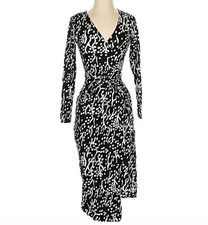 Diane  Von Furstenberg Long Sleeve Midi Wrap ...