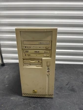 Vintage PC Tower Pentium Era ASUS DVD ZIP Drive PlexWriter Retro Gaming Desktop