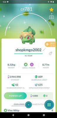 Pokémon Shiny Bulbasaur Costume Halloween - Year 2019 -Guaranteed Lucky
