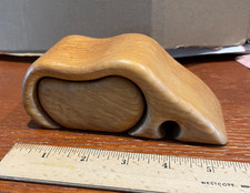 Vintage Fred & Marilyn Buss Signed  Maple Burl MCM Wood Puzzle Artison Box