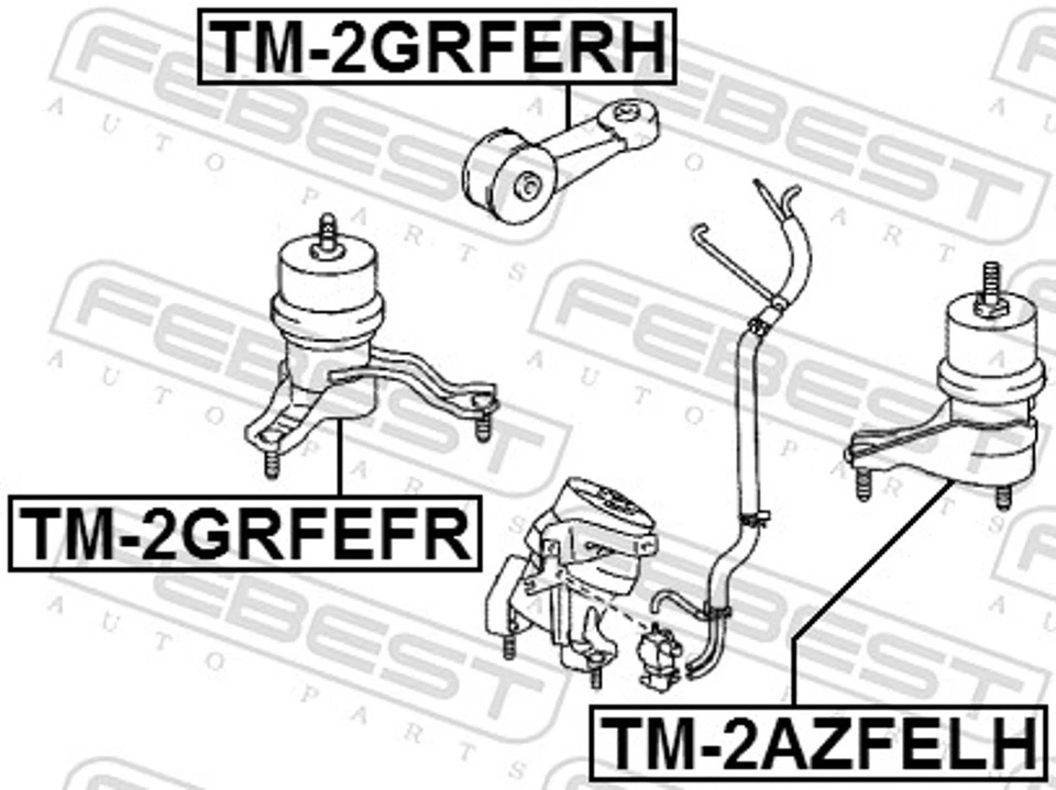 Motorlager FEBEST TM-2GRFEFR für RX LEXUS TOYOTA PREVIA CAMRY SIENNA VENZA 2 4WD - Bild 2 von 4