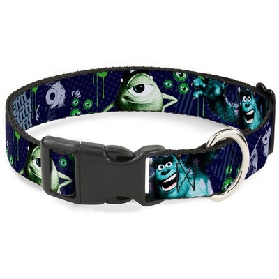 Plastic Clip Collar Monsters Inc. Sully & Mike Poses/GRRRRR! Large 15-24''