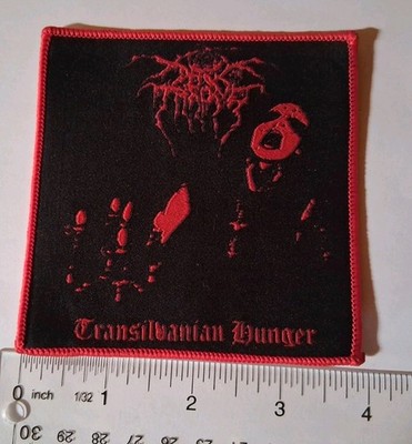 Darkthrone Transylvanian Hunger Red Artwork Red Border Woven Patch  Dark Throne 