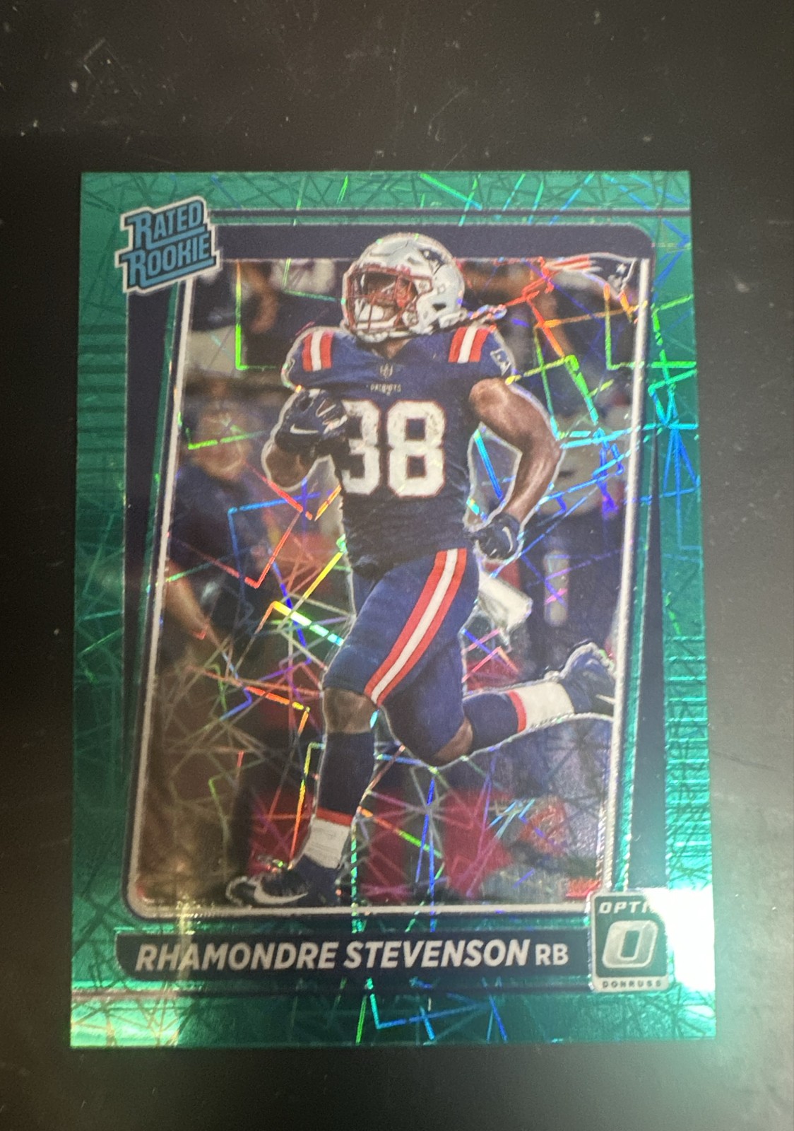 2021 Panini Donruss Optic - Rated Rookie Rhamondre Stevenson #237 Green Velocity