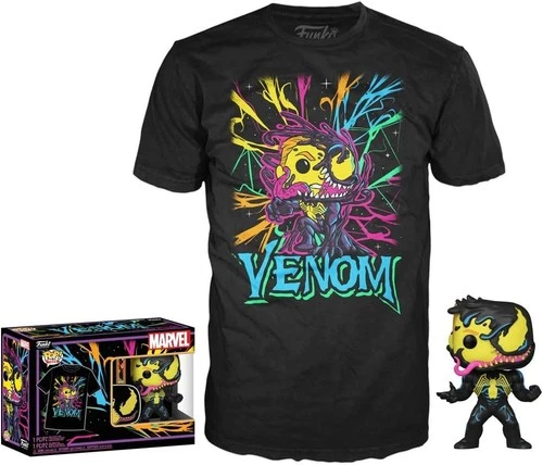Funko POP! Eddie Brock Venom Blacklight POP & Tee - XL