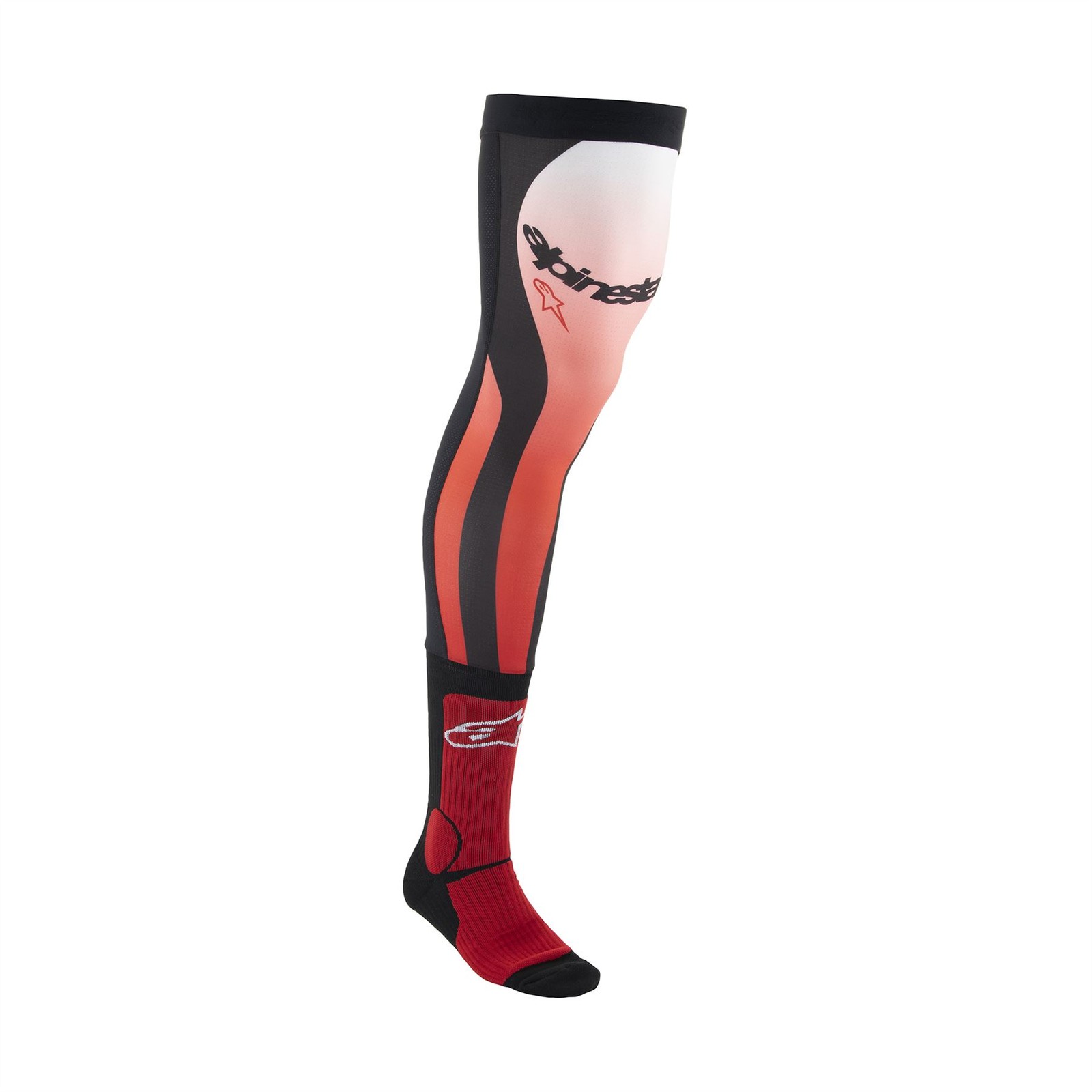 Alpinestars Knee Brace Socks Bright Red White - S-M (US 4.5-8.5 /  EU 36-41) - Image 2