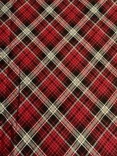 Red and Grey Plaid Flannel: 1 and 7/8 yards x 42" W